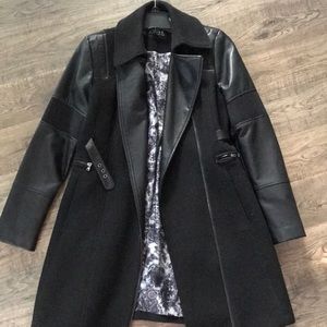Guess black trench coat